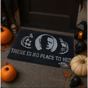 Halloween II Michael Myers Black White Coir Door Mat One Size